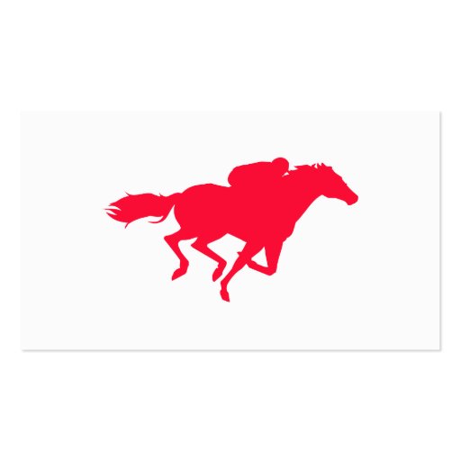 Scarlet Red Horse Racing Business Card Template (back side)