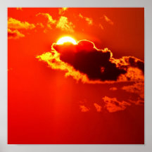Scarlet Sun Cloud Print
