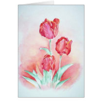 Scarlet Tulips Card by ArtsyRavenclaw Scarlet Tulips Card