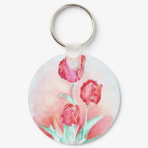 Scarlet Tulips Keychain