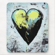 Scarred heart messy bold modern art healing mousepads