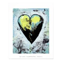 Scarred heart messy bold modern art healing posters