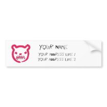 Scary bear address label bumper stickers by PencilPlus Scary bear address label bumper stickers