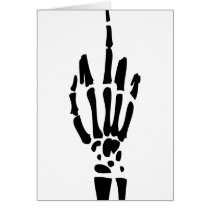 scary black halloween fuck you hand cards