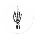 scary black halloween fuck you hand stickers