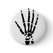 scary bone hand halloween buttons by Tomaniac scary bone hand halloween buttons