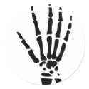 scary bone hand halloween stickers by Tomaniac scary bone hand halloween stickers