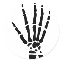 scary bone hand halloween stickers by Tomaniac scary bone hand halloween stickers