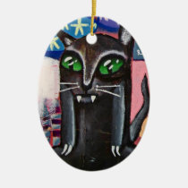 Scary Cat Ornament ornaments
