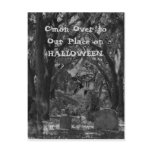 Scary Cemetery Halloween Invitation Postcard