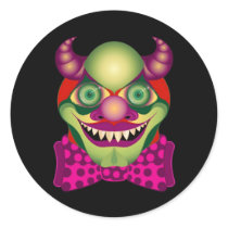 Scary Clown awesomely horrific and cute sticker