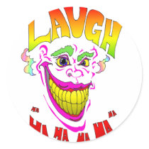 Scary Clown Laugh Stickers