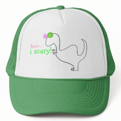 scary dinosour, Rawr...., i scary! Hat by spoonfulsofdoodles
