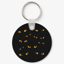 Scary Eyes Gold keychains