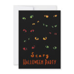 Scary Eyes Halloween Party Invitations