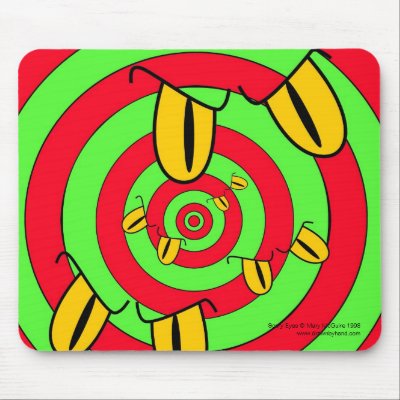 Scary Eyes Mousepad by Drawnbyhand