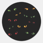 Scary Eyes Multi-Colored Stickers