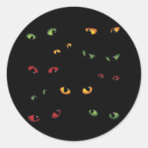 Scary Eyes Multi-Colored Stickers