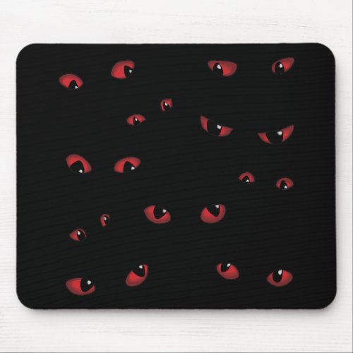 Scary Eyes Red mousepad