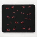 Scary Eyes Red mousepads by Sensato Scary Eyes Red mousepads