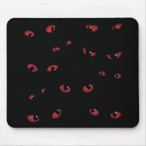 Scary Eyes Red mousepads