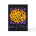 Scary Fruit Halloween Party Invitation cards