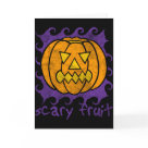 Scary Fruit Halloween Party Invitation Greeting Cards