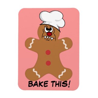 Scary Gingerbread Man Cookie Magnet