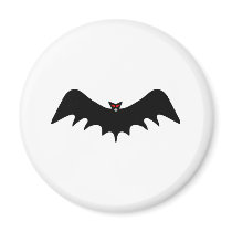 Scary Halloween Bat Fridge Magnets