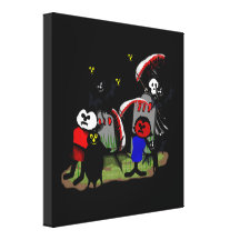 Scary Halloween Gallery Wrapped Canvas