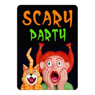 Scary Halloween Party 5x7 Paper Invitation Card