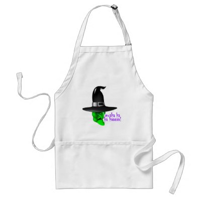 Scary Halloween Witch Apron by AHalloweenTrail