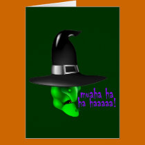 Scary Halloween Witch cards