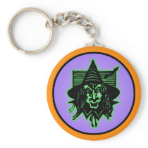 Scary Halloween Witch Keychains