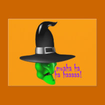 Scary Halloween Witch postcards