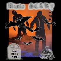 Scary Halloween Zombie Scene T-shirt - Customized