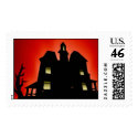 Scary Haunted House Halloween Stamps