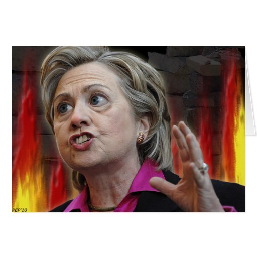 Scary Hillary Greeting Card | Zazzle