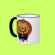 Scary Jack-o-lantern mug by holiday_tshirts Scary Jack-o-lantern mug