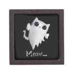 Scary Kitty Cat Ghost Premium Jewelry Boxes