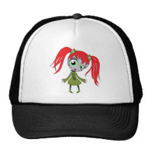 Scary Little Creepy Girl Trucker Hat
