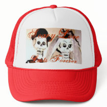 Scary Love Lasts Forever Baseball Trucker Hat by MistaSCARY Scary Love Lasts Forever Baseball Trucker Hat