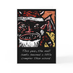 Scary Mall Santa Christmas Card