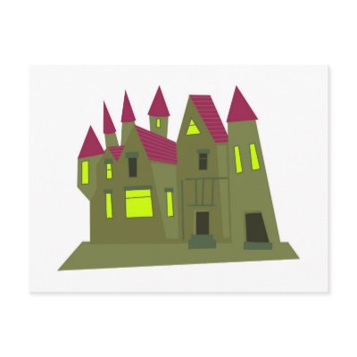Scary Mansion Post Card by prawny