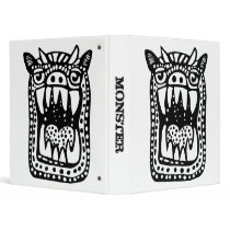 Scary Monster 3 Ring Binders