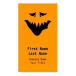 Scary Monster Face. Black. Business Card