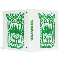 Scary Monster - Grass Green Vinyl Binders