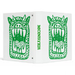Scary Monster - Grass Green 3 Ring Binder