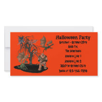 Scary Ogre Demon Dragons Halloween Party Invite Photo Card Template