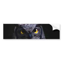 Scary owl bumper stickers
